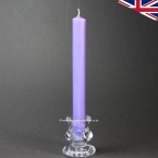 20cm Traditional Drawn Lilac Rustic Dinner Candles